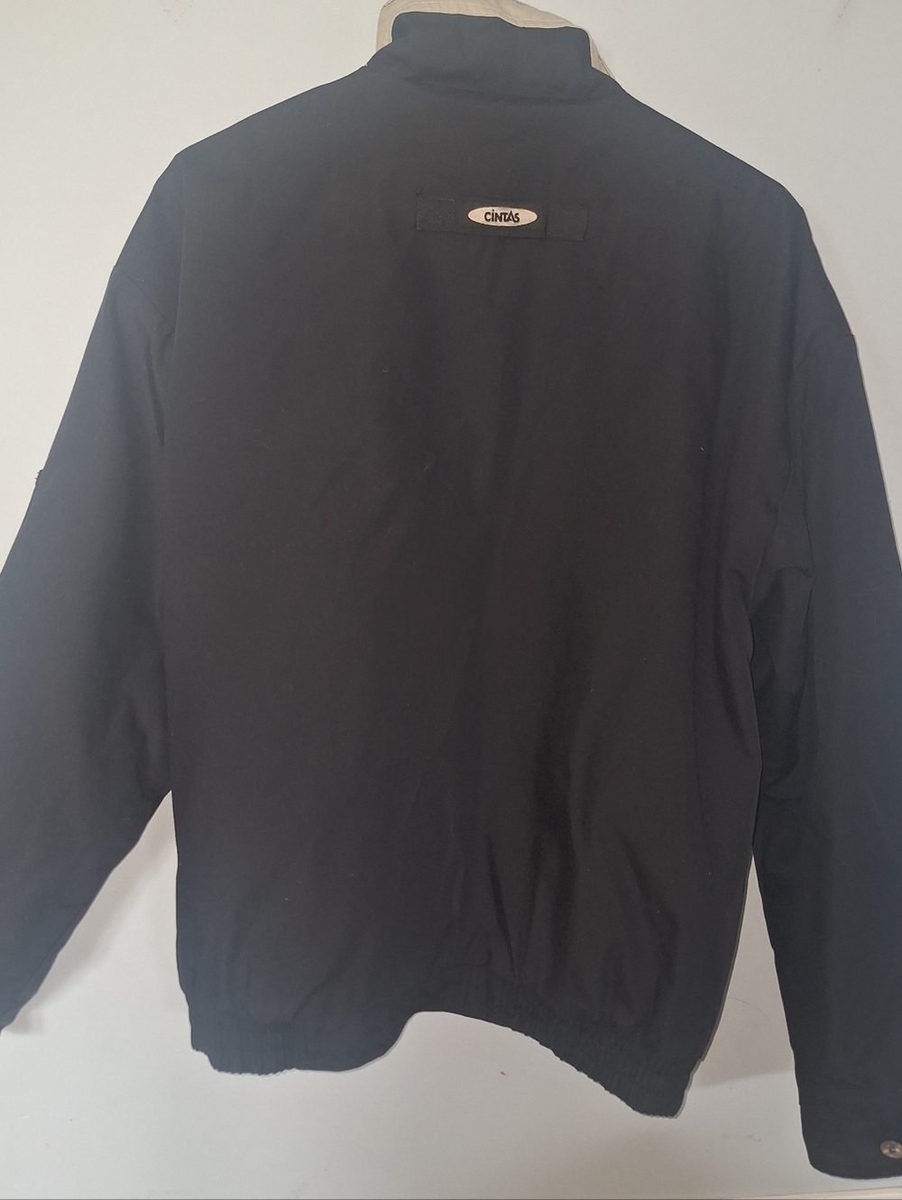 Cintas Utility Work Jacket Coat Sz Large Black & Tan Quilted Lined - Picture 4 of 9